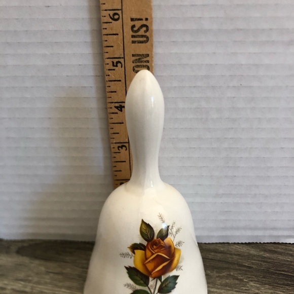 Vtg Ceramic Bell with Rose Design - Picture 10 of 11